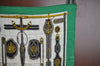 Authentic HERMES Carre 90 Scarf "Harnais des Presidents" Silk Green K7326