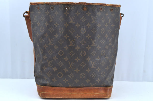 Authentic Louis Vuitton Monogram Noe Shoulder Drawstring Bag M42224 LV K7335