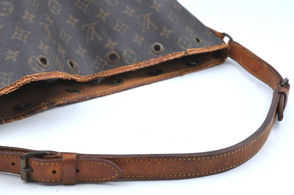 Authentic Louis Vuitton Monogram Noe Shoulder Drawstring Bag M42224 LV K7335
