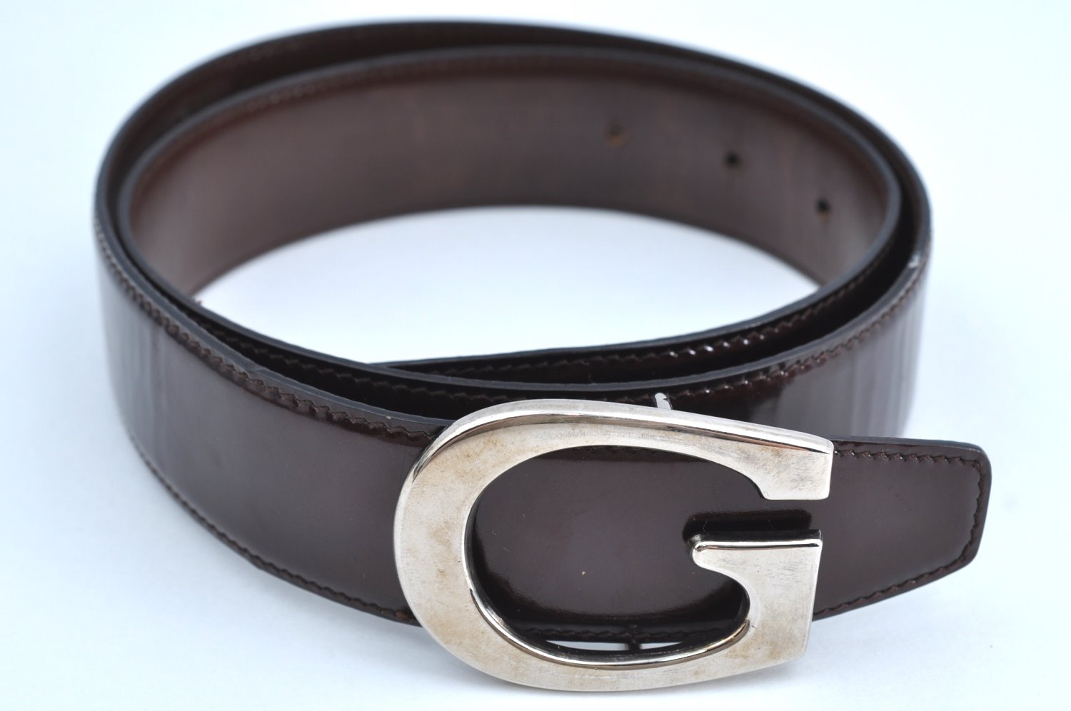 Authentic GUCCI Vintage Belt Enamel Size 70cm 27.6