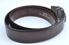 Authentic GUCCI Vintage Belt Enamel Size 70cm 27.6" Brown K7336