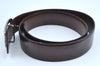 Authentic GUCCI Vintage Belt Enamel Size 70cm 27.6" Brown K7336