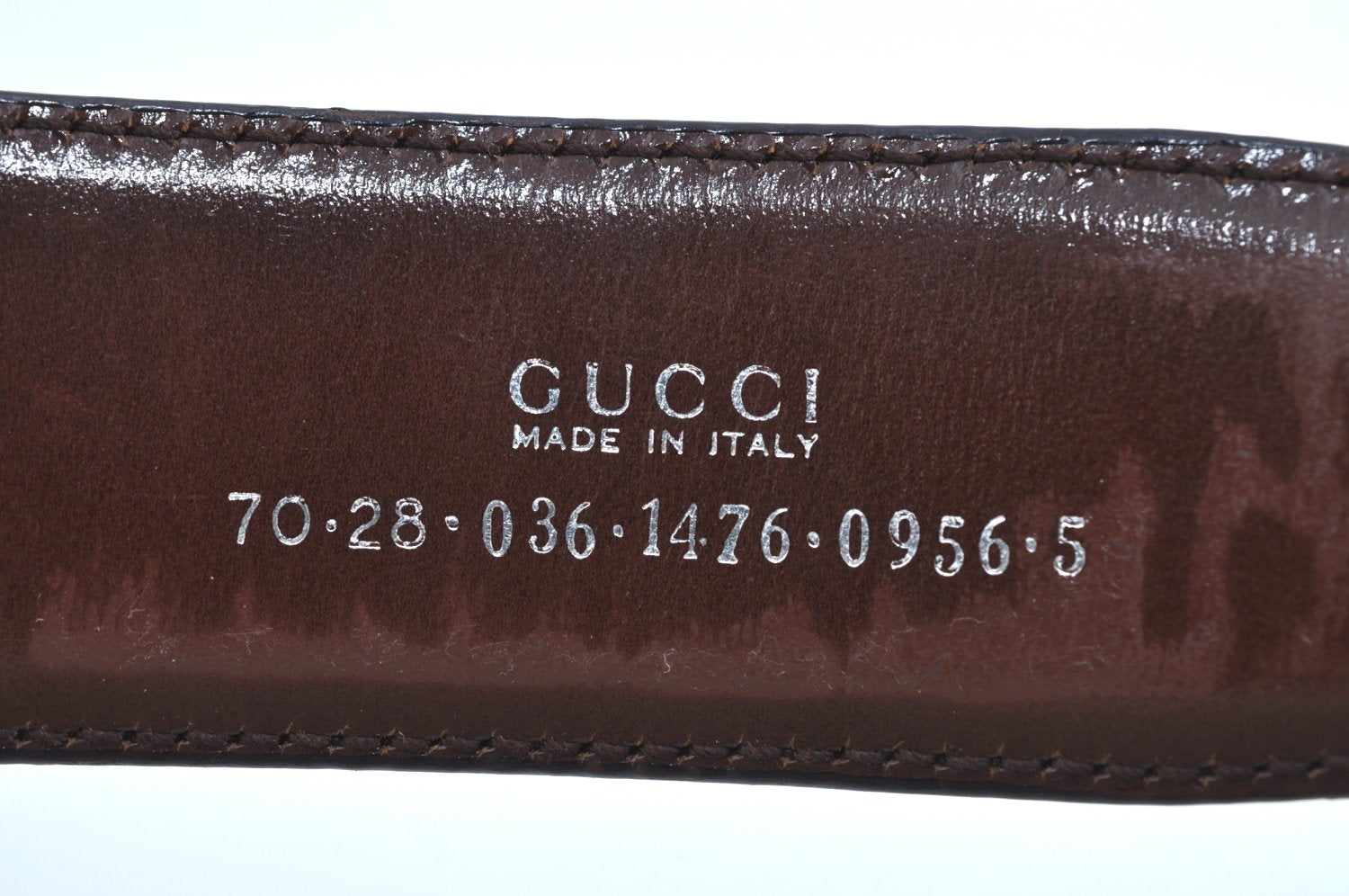 Authentic GUCCI Vintage Belt Enamel Size 70cm 27.6