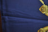 Authentic HERMES Carre 90 Scarf "SPRINGS" Silk Navy K7337
