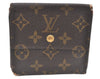 Authentic Louis Vuitton Monogram M61652 Porte Monnaie Billet Carte Credit K7340