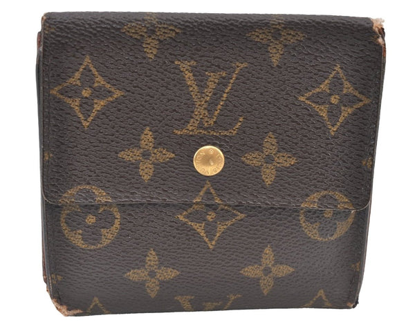 Authentic Louis Vuitton Monogram M61652 Porte Monnaie Billet Carte Credit K7340