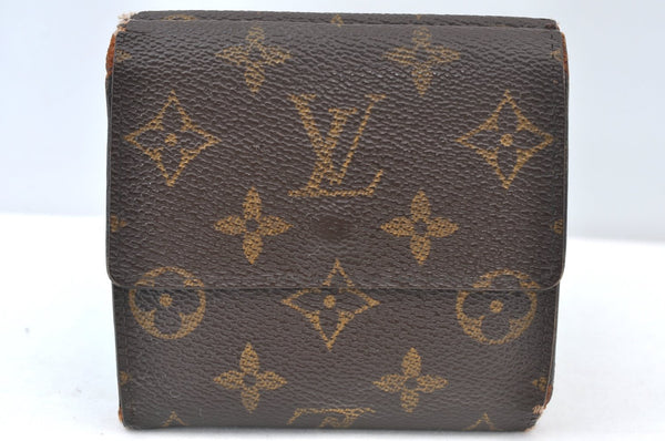 Authentic Louis Vuitton Monogram M61652 Porte Monnaie Billet Carte Credit K7340