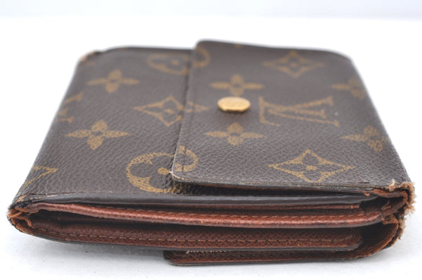Authentic Louis Vuitton Monogram M61652 Porte Monnaie Billet Carte Credit K7340