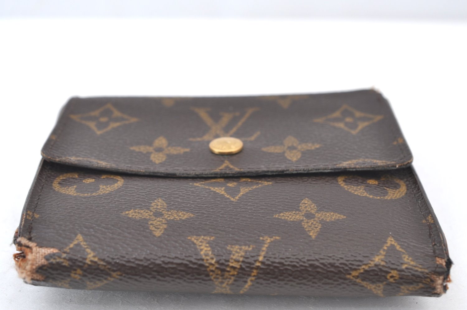 Authentic Louis Vuitton Monogram M61652 Porte Monnaie Billet Carte Credit K7340
