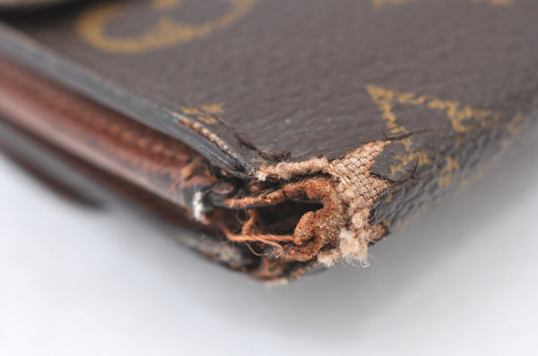 Authentic Louis Vuitton Monogram M61652 Porte Monnaie Billet Carte Credit K7340