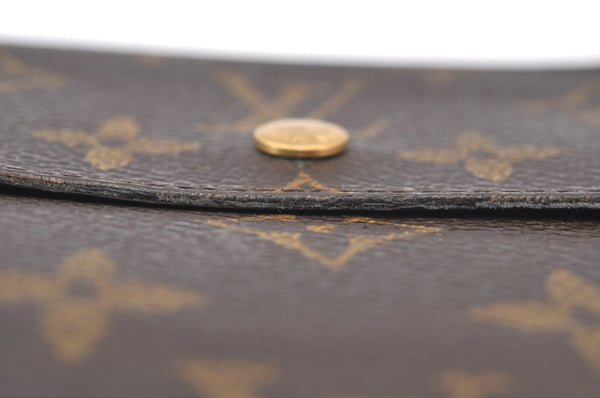 Authentic Louis Vuitton Monogram M61652 Porte Monnaie Billet Carte Credit K7340