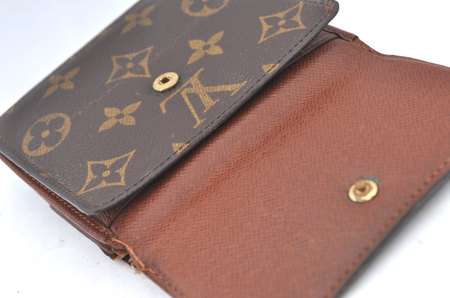 Authentic Louis Vuitton Monogram M61652 Porte Monnaie Billet Carte Credit K7340