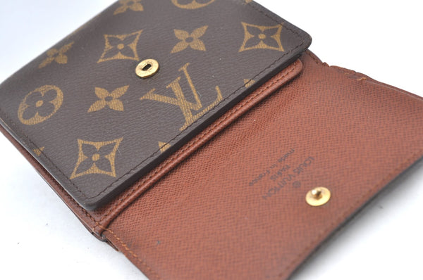 Authentic Louis Vuitton Monogram M61652 Porte Monnaie Billet Carte Credit K7340