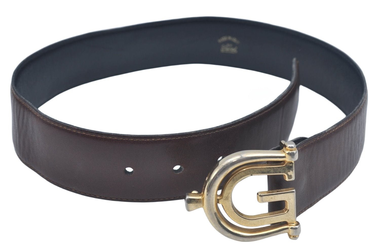 Authentic GUCCI Vintage Belt Leather Size 60cm 23.6