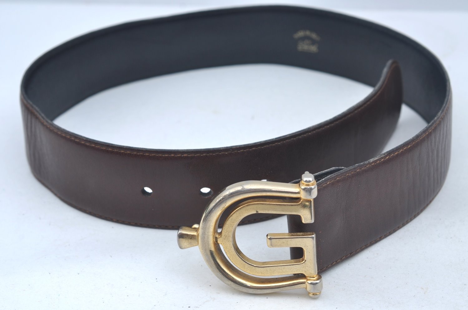 Authentic GUCCI Vintage Belt Leather Size 60cm 23.6