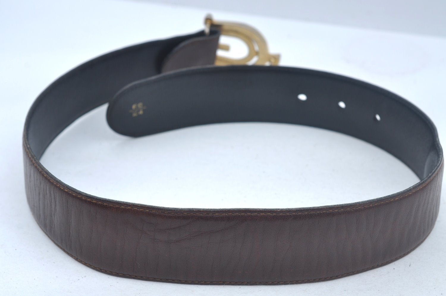 Authentic GUCCI Vintage Belt Leather Size 60cm 23.6