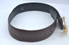 Authentic GUCCI Vintage Belt Leather Size 60cm 23.6" Brown K7347