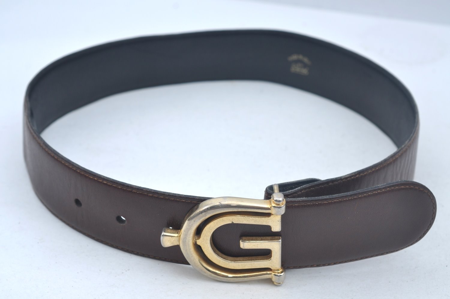 Authentic GUCCI Vintage Belt Leather Size 60cm 23.6