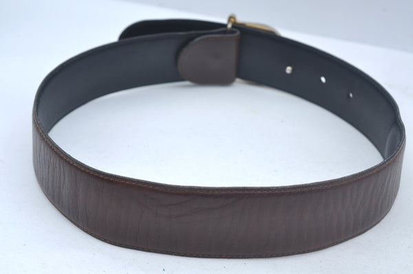 Authentic GUCCI Vintage Belt Leather Size 60cm 23.6" Brown K7347