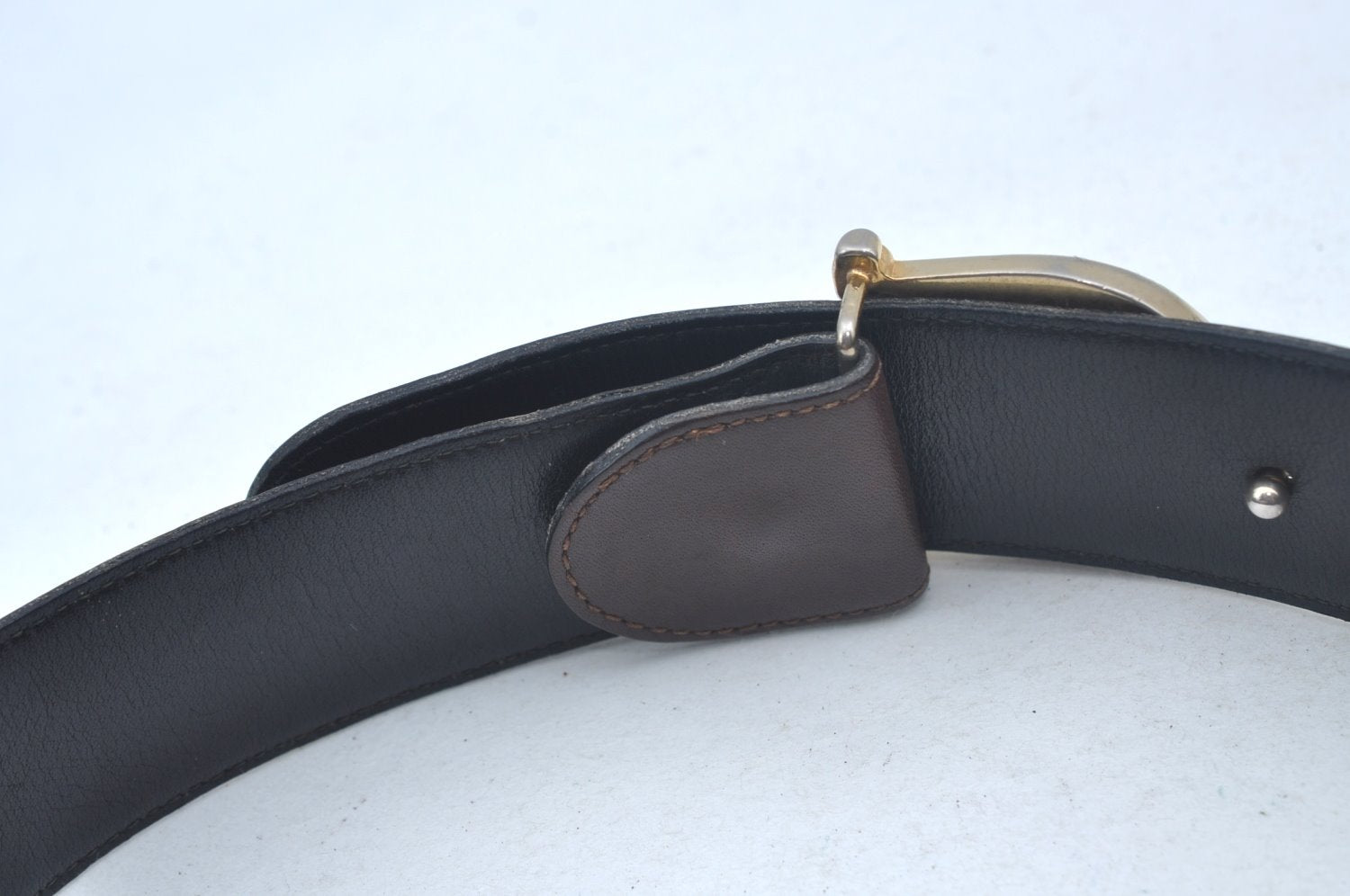 Authentic GUCCI Vintage Belt Leather Size 60cm 23.6