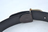 Authentic GUCCI Vintage Belt Leather Size 60cm 23.6" Brown K7347