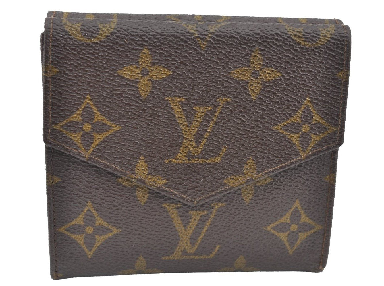 Authentic Louis Vuitton Monogram Porte Monnaie Billets Wallet Old Model LV K7356