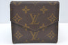 Authentic Louis Vuitton Monogram Porte Monnaie Billets Wallet Old Model LV K7356
