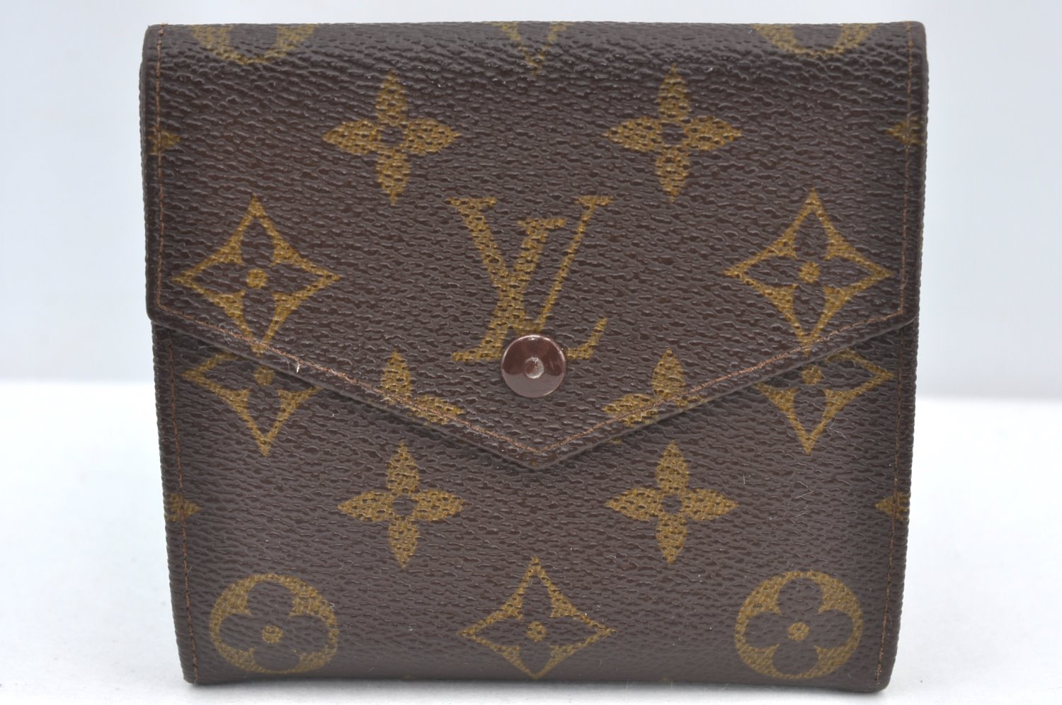 Authentic Louis Vuitton Monogram Porte Monnaie Billets Wallet Old Model LV K7356