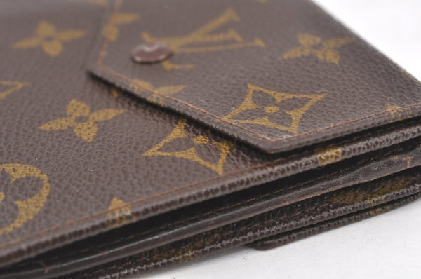 Authentic Louis Vuitton Monogram Porte Monnaie Billets Wallet Old Model LV K7356