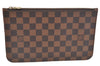 Authentic Louis Vuitton Damier Neverfull Pouch Purse Clutch Bag LV K7363