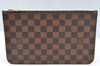 Authentic Louis Vuitton Damier Neverfull Pouch Purse Clutch Bag LV K7363