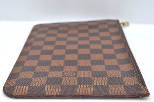 Authentic Louis Vuitton Damier Neverfull Pouch Purse Clutch Bag LV K7363