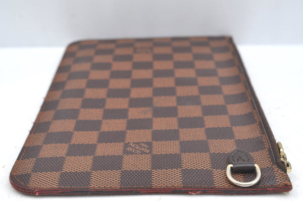 Authentic Louis Vuitton Damier Neverfull Pouch Purse Clutch Bag LV K7363