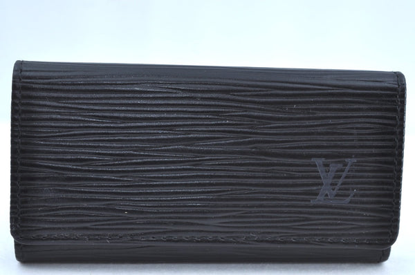 Authentic Louis Vuitton Epi Multicles 4 Key Case Black M63822 LV K7366