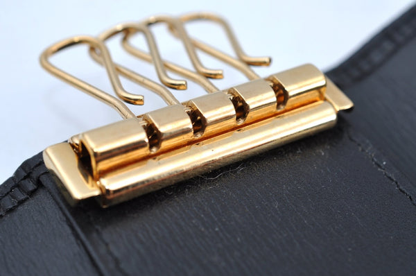 Authentic Louis Vuitton Epi Multicles 4 Key Case Black M63822 LV K7366