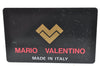 Authentic MARIO VALENTINO V Logo Clutch Hand Bag Purse PVC Leather Brown K7369