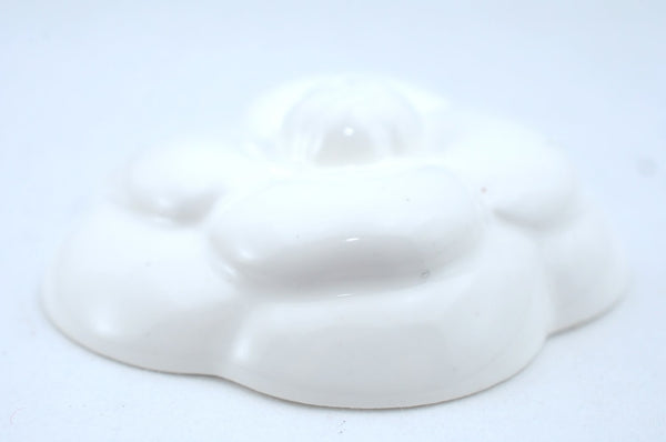 Authentic CHANEL Camellia Paper Weight Ceramic White CC Box K7370