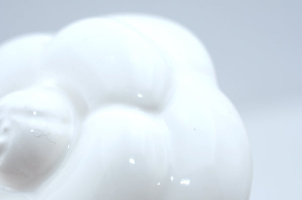 Authentic CHANEL Camellia Paper Weight Ceramic White CC Box K7370