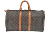 Authentic Louis Vuitton Monogram Keepall 45 Travel Boston Bag M41428 LV K7379