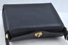 Authentic GUCCI Vintage Hand Bag Purse Leather Navy Blue K7380
