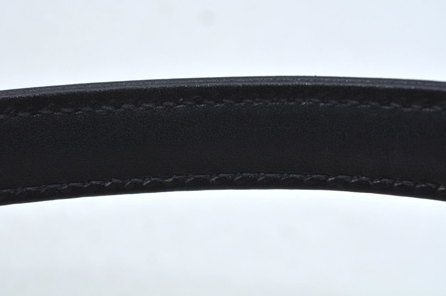 Authentic GUCCI Vintage Hand Bag Purse Leather Navy Blue K7380