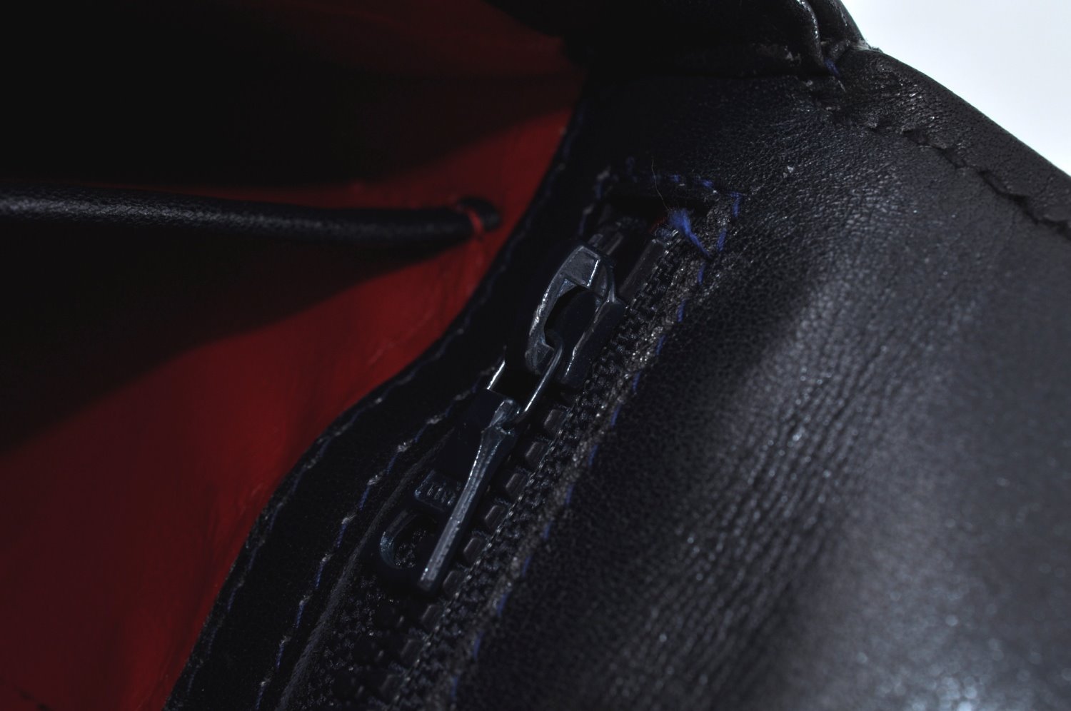 Authentic GUCCI Vintage Hand Bag Purse Leather Navy Blue K7380