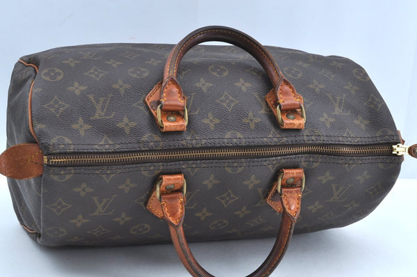 Authentic Louis Vuitton Monogram Speedy 35 Hand Boston Bag M41524 LV K7384