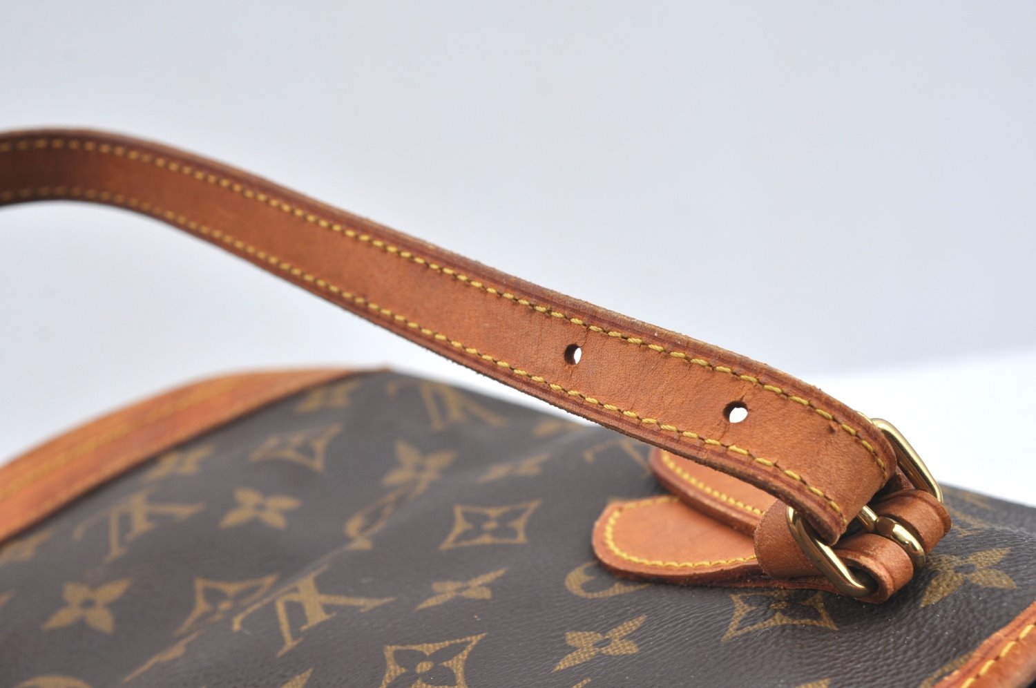 Authentic Louis Vuitton Monogram Bucket PM Shoulder Tote Bag M42238 Junk K7385