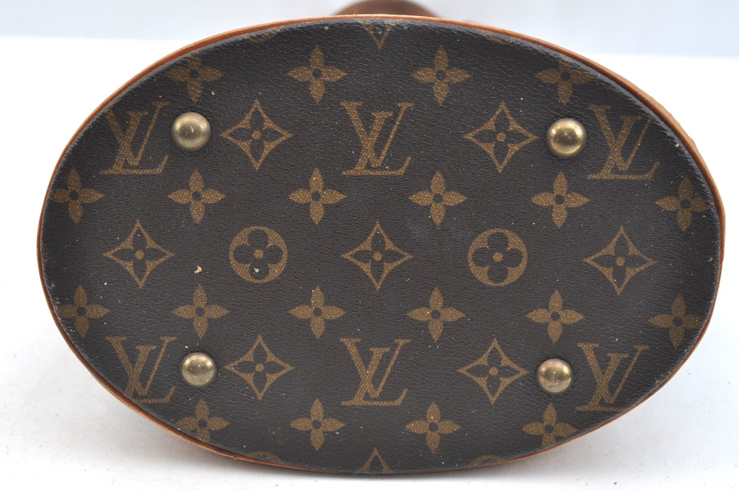 Authentic Louis Vuitton Monogram Bucket PM Shoulder Tote Bag M42238 Junk K7385