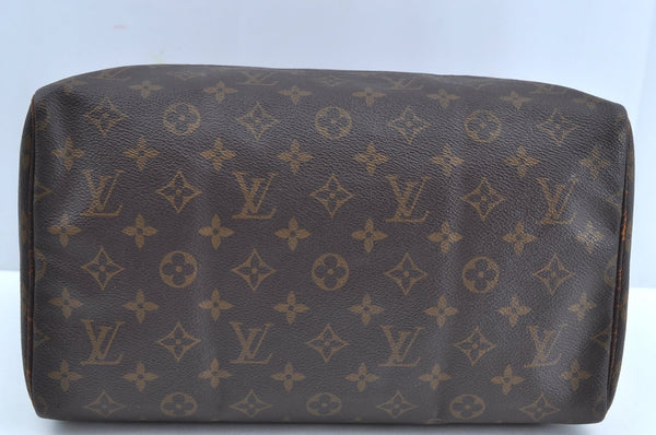 Authentic Louis Vuitton Monogram Speedy 30 Hand Boston Bag M41526 LV K7386