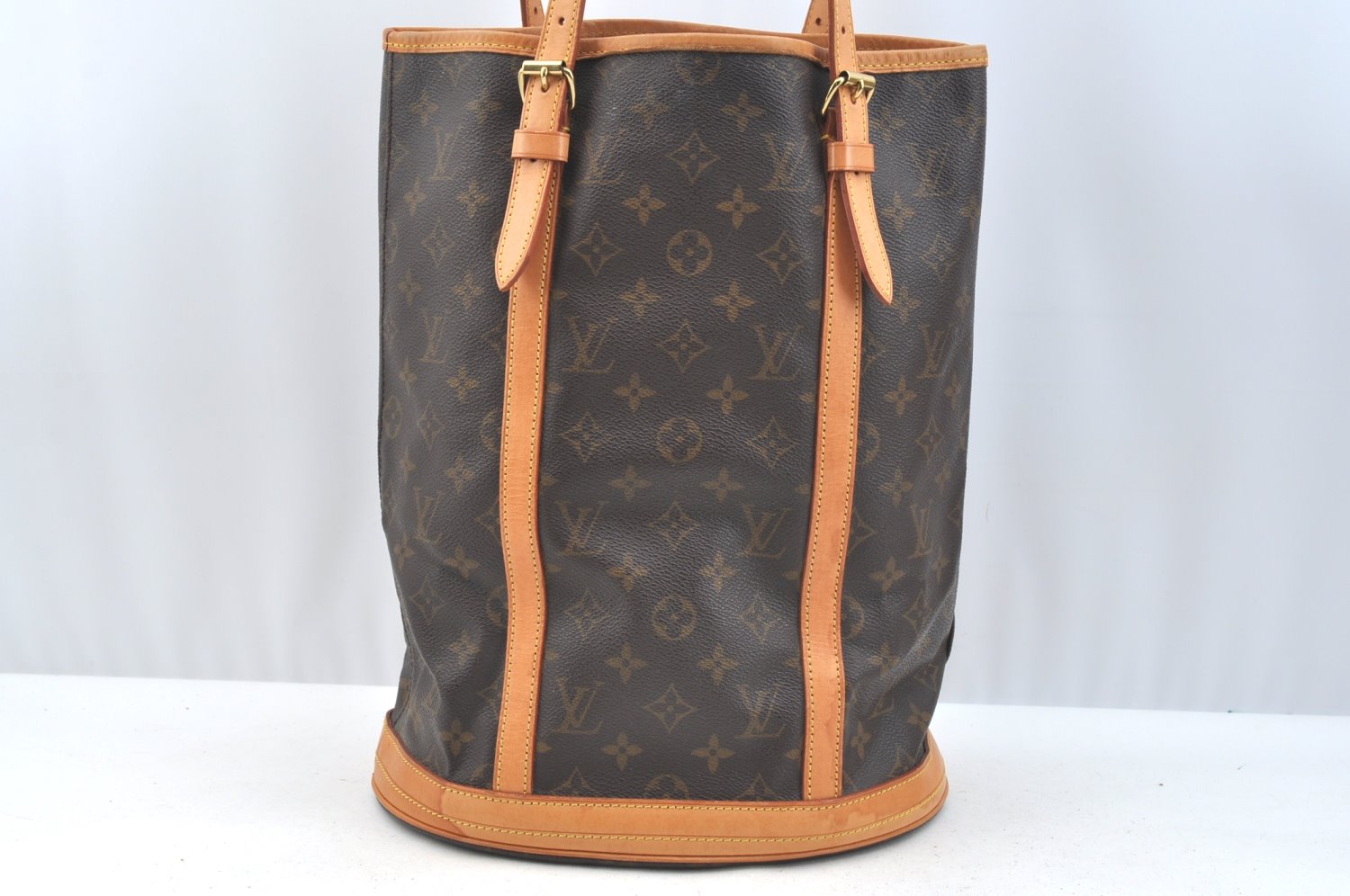 Authentic Louis Vuitton Monogram Bucket GM Shoulder Tote Bag M42236 Junk K7391