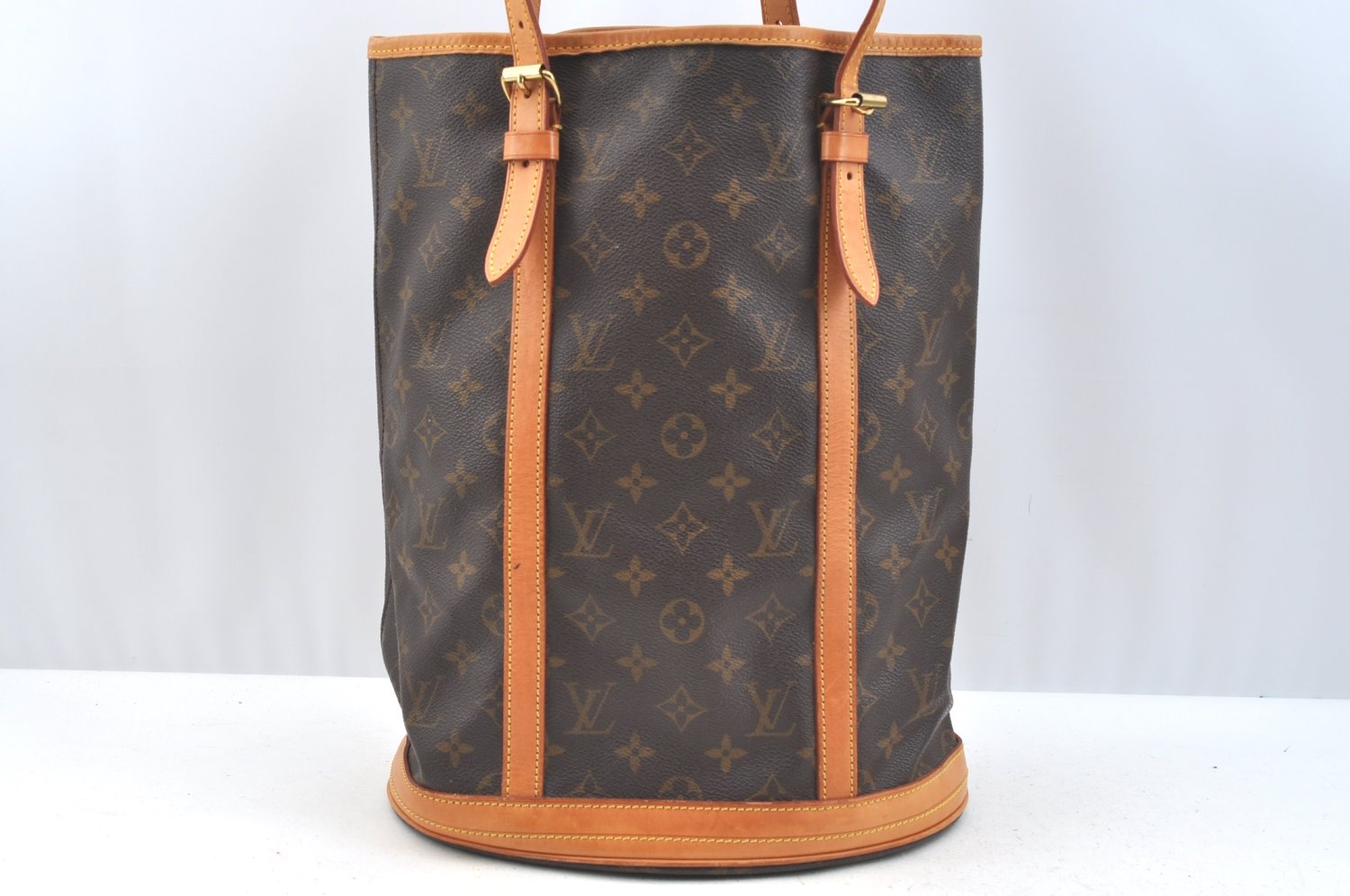 Authentic Louis Vuitton Monogram Bucket GM Shoulder Tote Bag M42236 Junk K7391