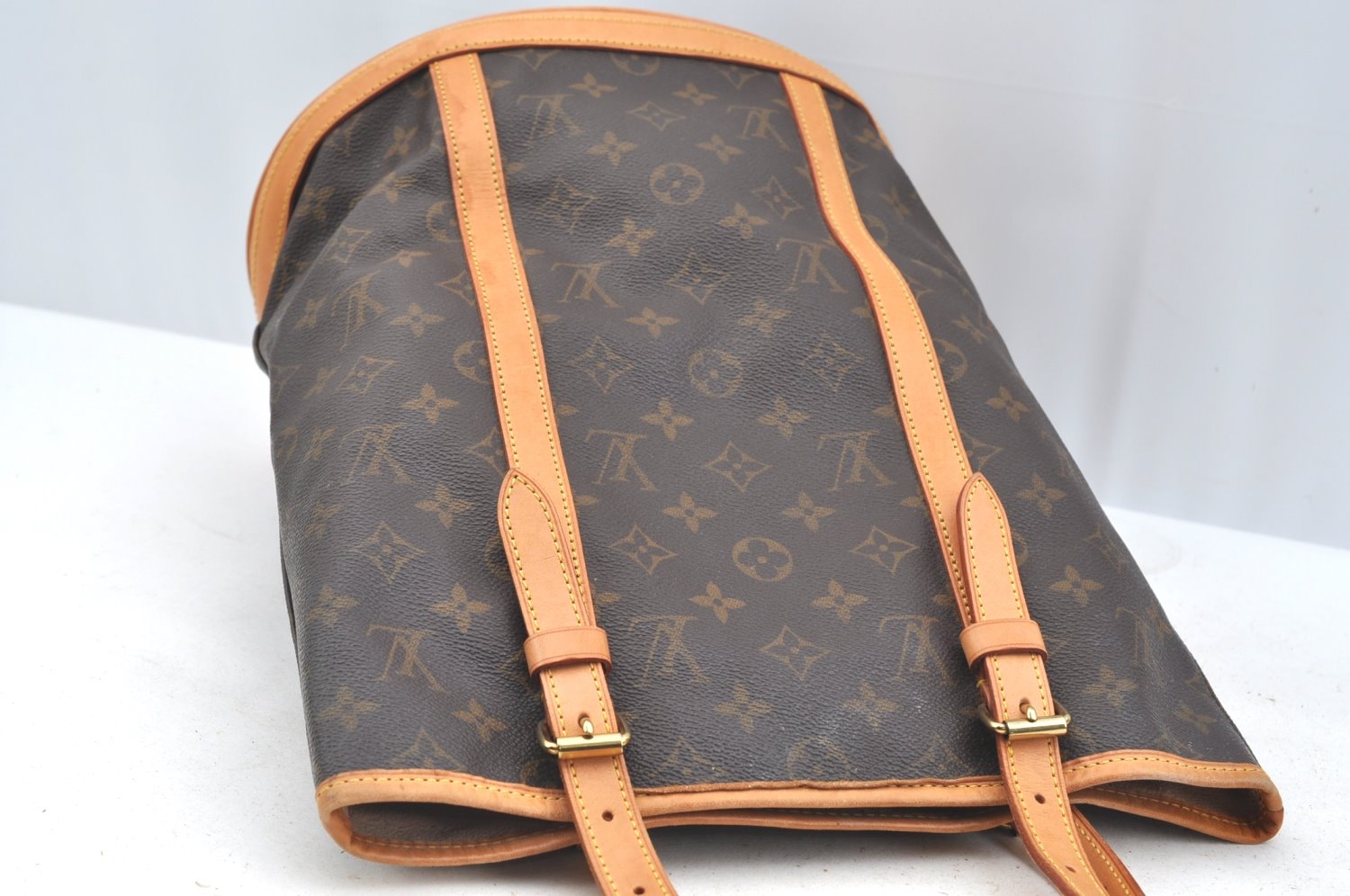 Authentic Louis Vuitton Monogram Bucket GM Shoulder Tote Bag M42236 Junk K7391