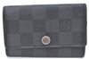 Authentic Louis Vuitton Damier Graphite Multicles 6 Key Case M62662 LV K7394